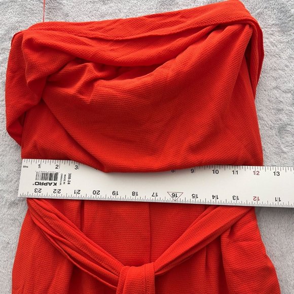 VICI Women Strapless Pocketed Wide Leg Jumpsuit Size Small Orange 2 - 0080 - Picture 6 of 10